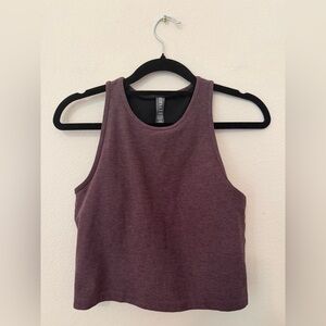 Vuori Elevation Plyo Tank Sz S Cropped Plum Purple Workout Athleisure